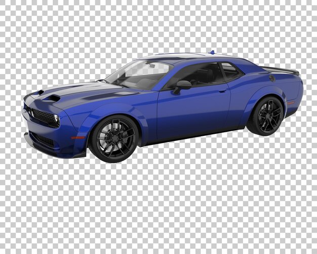 Coche deportivo sobre fondo transparente. Representación 3d - ilustración