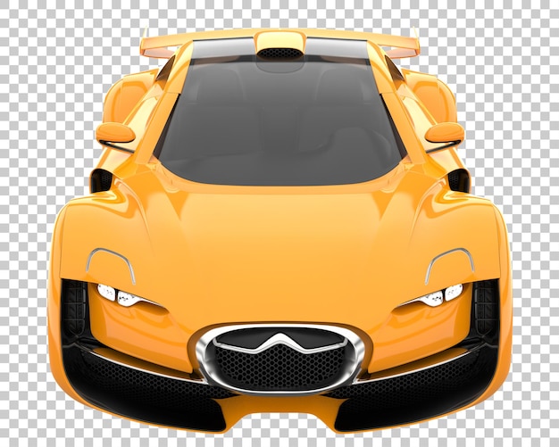 Coche deportivo sobre fondo transparente. Representación 3d - ilustración