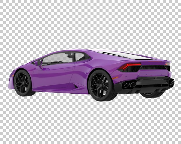 Coche deportivo sobre fondo transparente. Representación 3d - ilustración