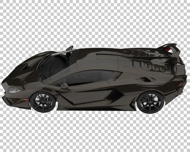 Coche deportivo sobre fondo transparente. Representación 3d - ilustración