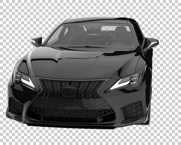 Coche deportivo sobre fondo transparente. Representación 3d - ilustración