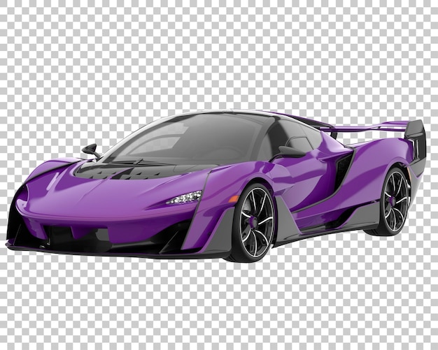 Coche deportivo sobre fondo transparente. Representación 3d - ilustración