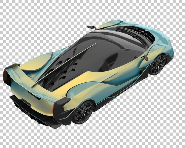 PSD coche deportivo sobre fondo transparente. representación 3d - ilustración