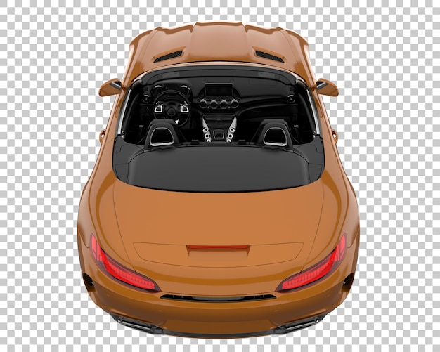 Coche deportivo sobre fondo transparente. Representación 3d - ilustración