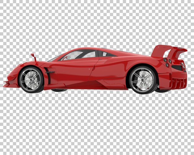 Coche deportivo sobre fondo transparente. Representación 3d - ilustración