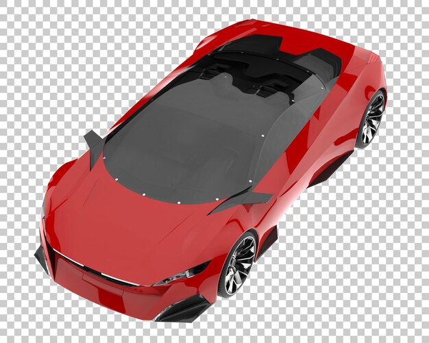 Coche deportivo sobre fondo transparente. Representación 3d - ilustración