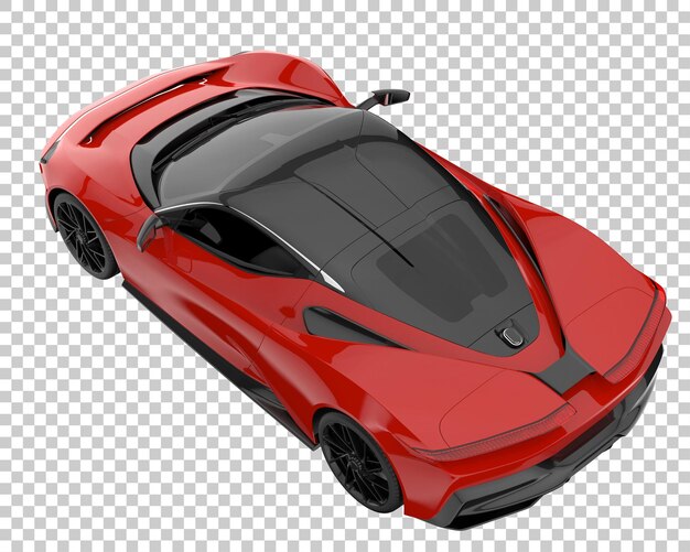 Coche deportivo sobre fondo transparente. Representación 3d - ilustración