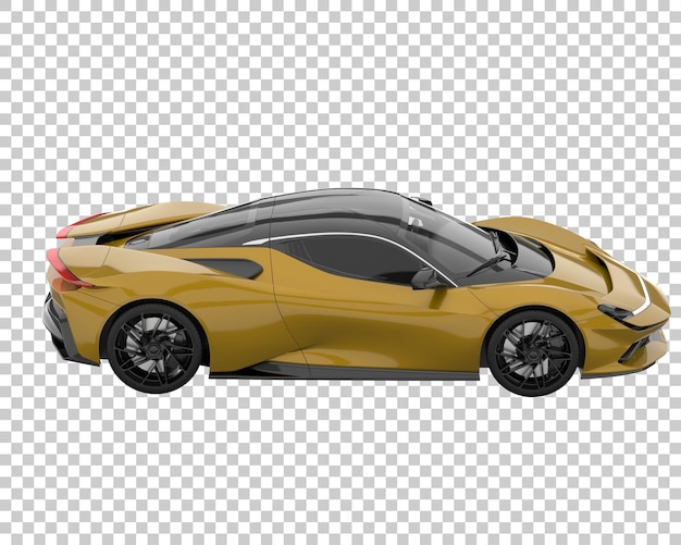 Coche deportivo sobre fondo transparente. Representación 3d - ilustración