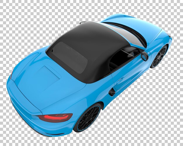 Coche deportivo sobre fondo transparente. Representación 3d - ilustración
