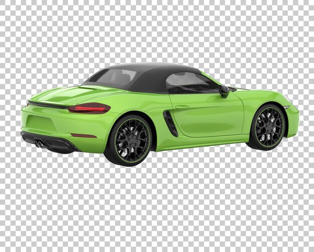 Coche deportivo sobre fondo transparente. Representación 3d - ilustración