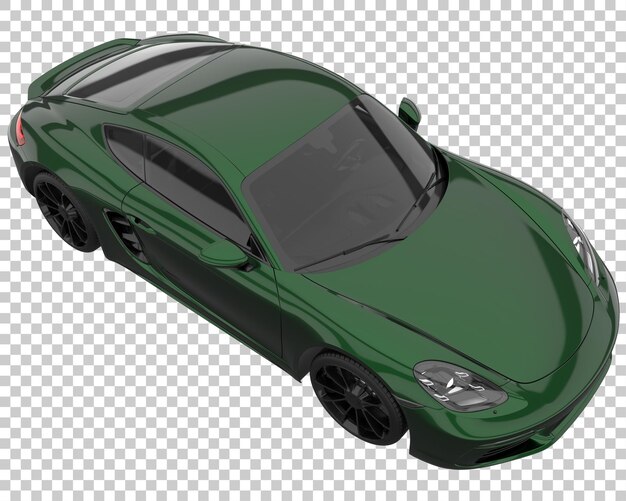 Coche deportivo sobre fondo transparente. Representación 3d - ilustración