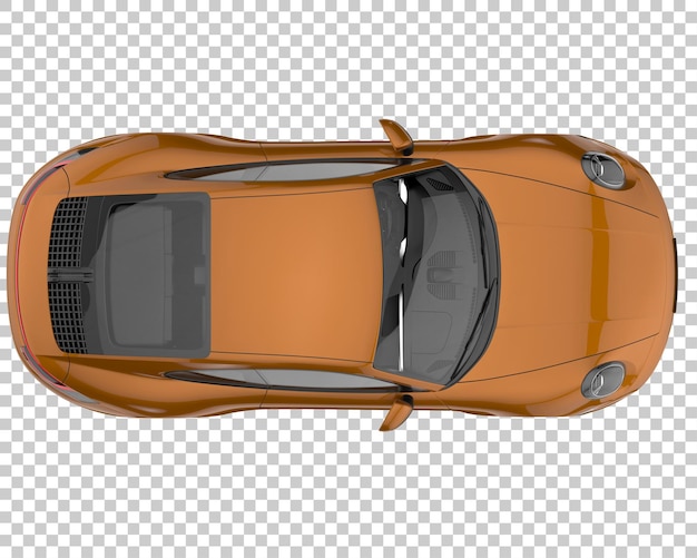 Coche deportivo sobre fondo transparente. Representación 3d - ilustración