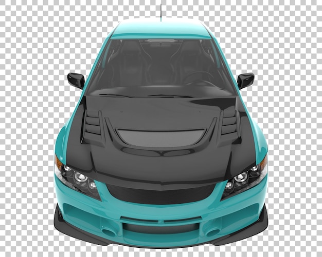 Coche deportivo sobre fondo transparente. Representación 3d - ilustración