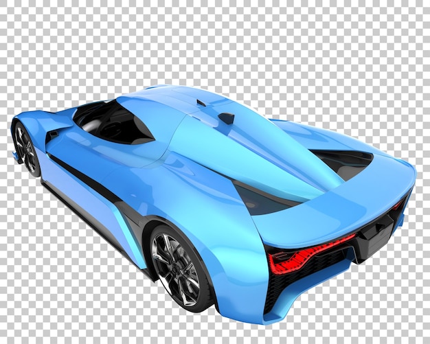 Coche deportivo sobre fondo transparente. Representación 3d - ilustración