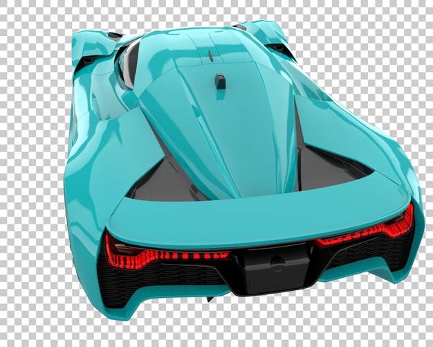 Coche deportivo sobre fondo transparente. Representación 3d - ilustración