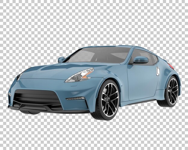 Coche deportivo sobre fondo transparente. Representación 3d - ilustración
