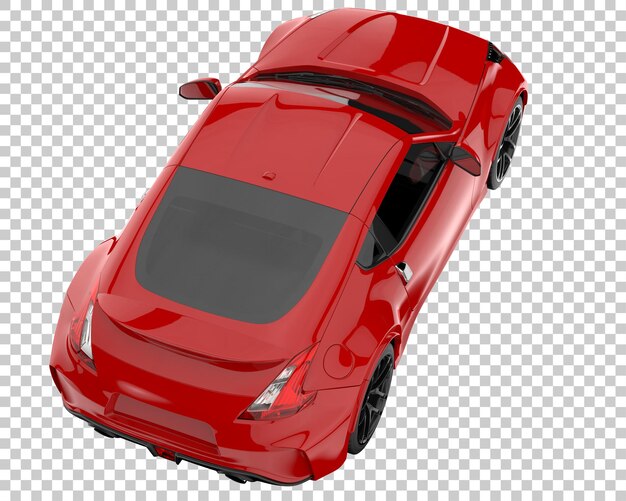 Coche deportivo sobre fondo transparente. Representación 3d - ilustración