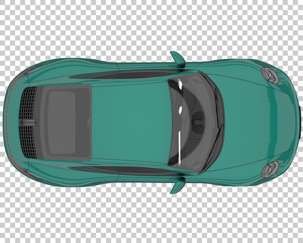 Coche deportivo sobre fondo transparente. Representación 3d - ilustración