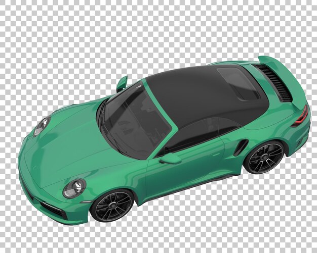 Coche deportivo sobre fondo transparente. Representación 3d - ilustración
