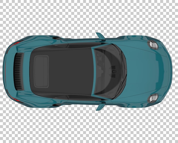 Coche deportivo sobre fondo transparente. Representación 3d - ilustración