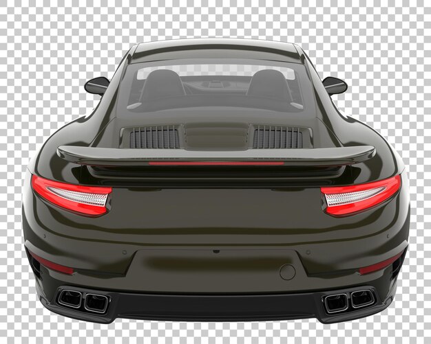 Coche deportivo sobre fondo transparente. Representación 3d - ilustración