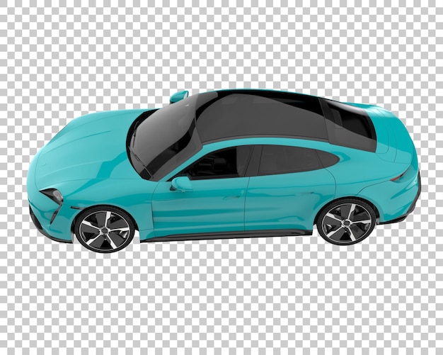Coche deportivo sobre fondo transparente. Representación 3d - ilustración