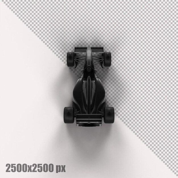 PSD coche de fórmula uno gris realista en render 3d