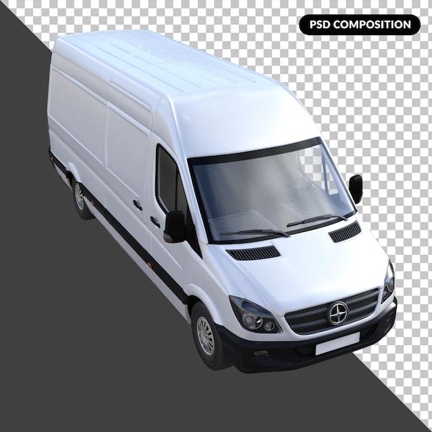 Coche furgoneta aislado 3d