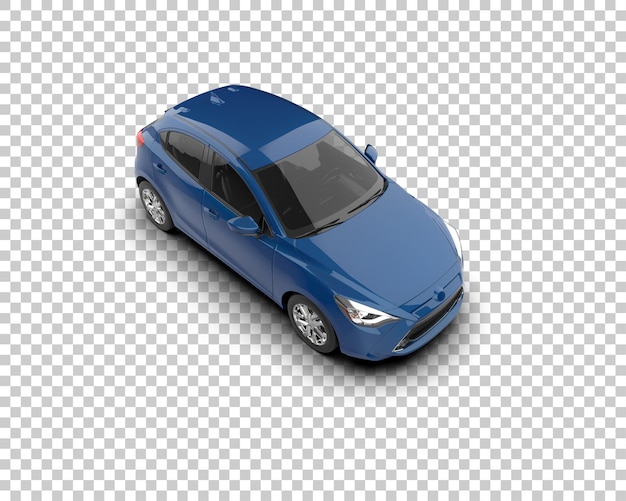 El coche de hatchback azul