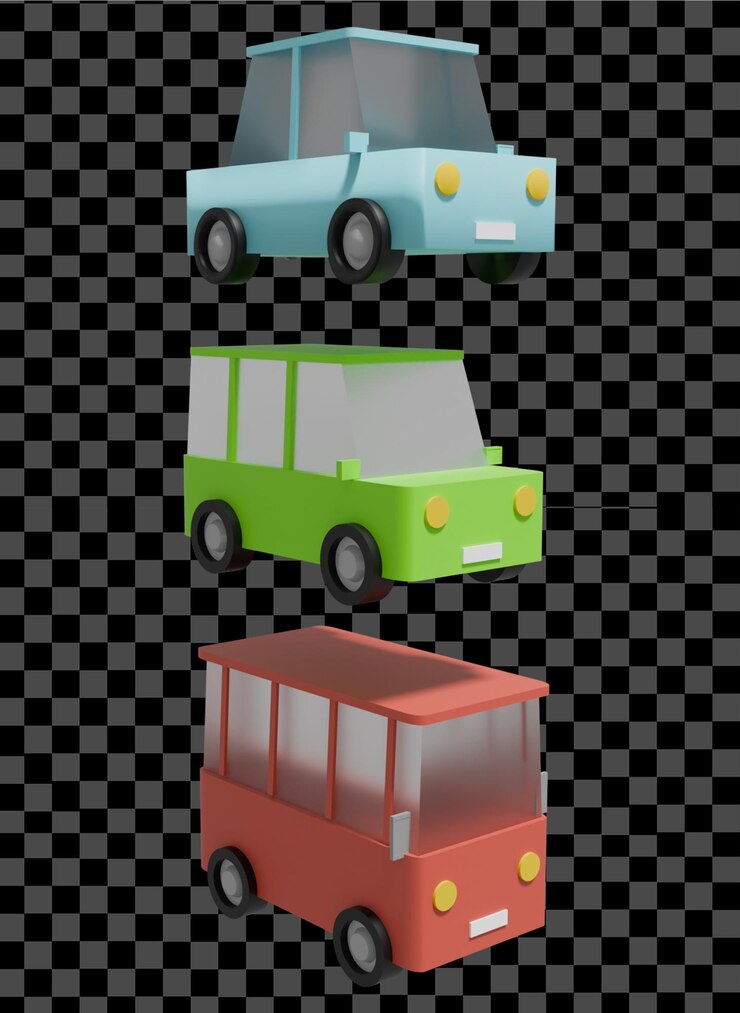PSD un coche de juguete 3d