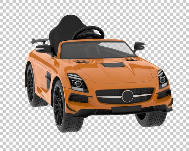 El coche de juguete aislado en el fondo ilustración de renderización 3D