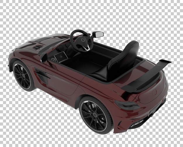 El coche de juguete aislado en el fondo ilustración de renderización 3D