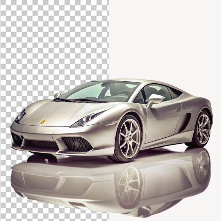 PSD coche de lujo en un fondo transparente