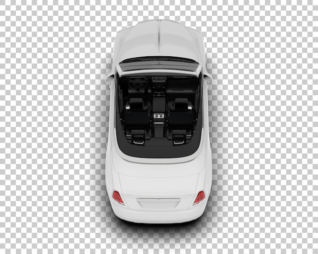 Coche de lujo en la ilustración de renderizado 3d de fondo transparente