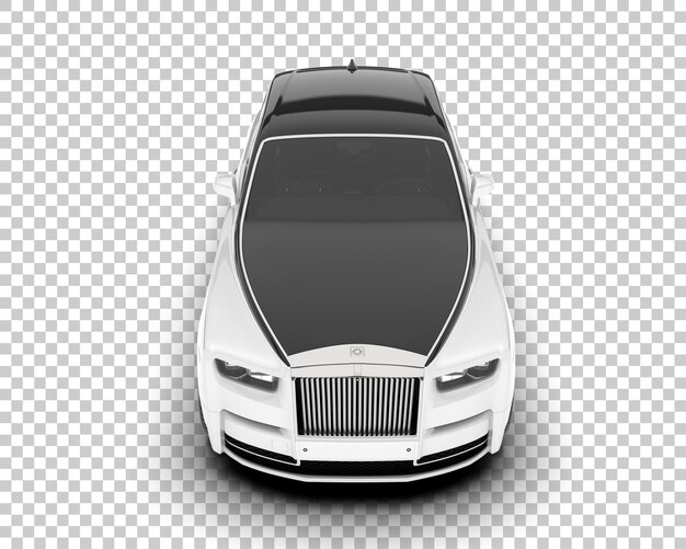 Coche de lujo en la ilustración de renderizado 3d de fondo transparente