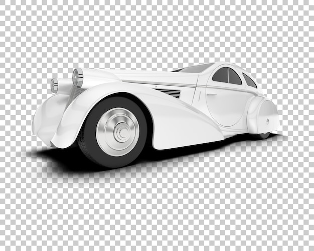 Coche de lujo en la ilustración de renderizado 3d de fondo transparente