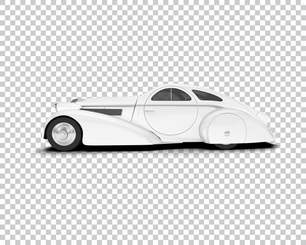 Coche de lujo en la ilustración de renderizado 3d de fondo transparente