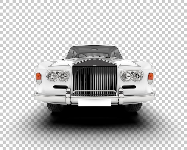 Coche de lujo en la ilustración de renderizado 3d de fondo transparente