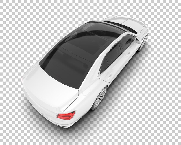 Coche de lujo en la ilustración de renderizado 3d de fondo transparente