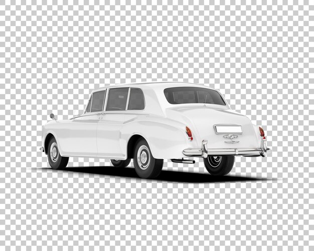Coche de lujo en la ilustración de renderizado 3d de fondo transparente