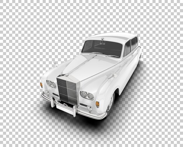 Coche de lujo en la ilustración de renderizado 3d de fondo transparente