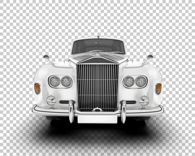 Coche de lujo en la ilustración de renderizado 3d de fondo transparente