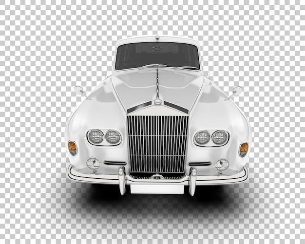 Coche de lujo en la ilustración de renderizado 3d de fondo transparente