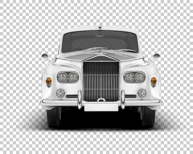 Coche de lujo en la ilustración de renderizado 3d de fondo transparente