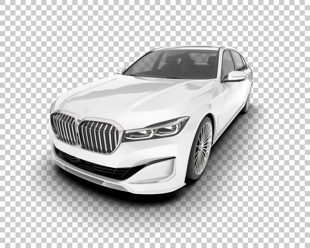 Coche de lujo en la ilustración de renderizado 3d de fondo transparente