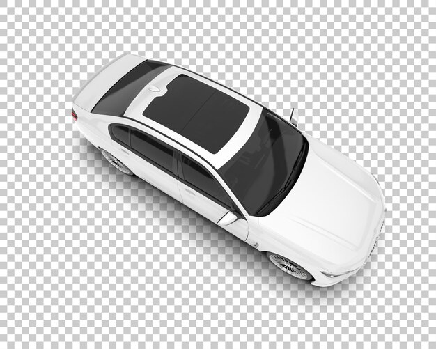 Coche de lujo en la ilustración de renderizado 3d de fondo transparente