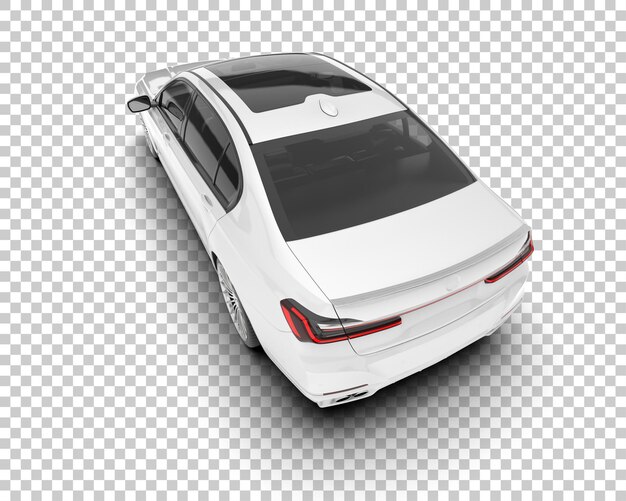 Coche de lujo en la ilustración de renderizado 3d de fondo transparente