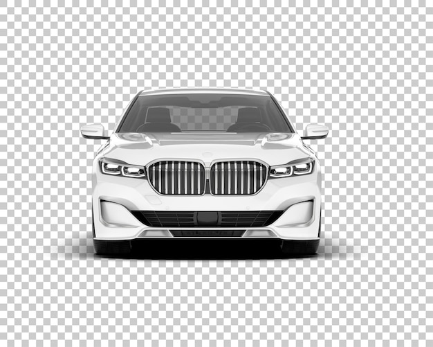 Coche de lujo en la ilustración de renderizado 3d de fondo transparente