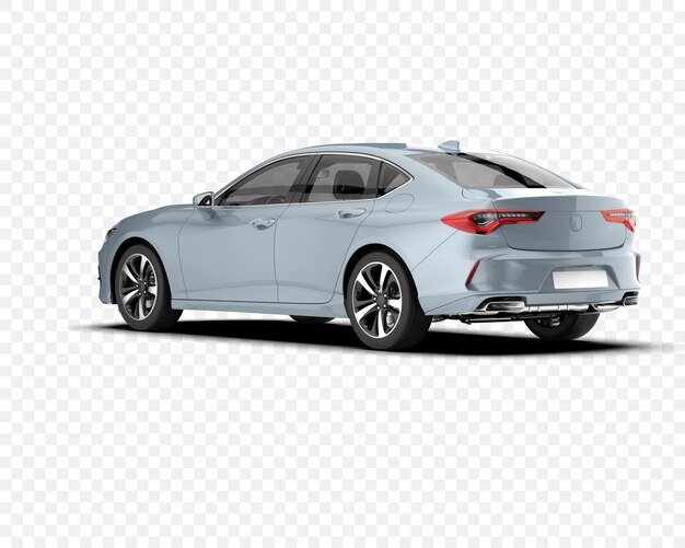 Coche de lujo plateado en un diseño moderno