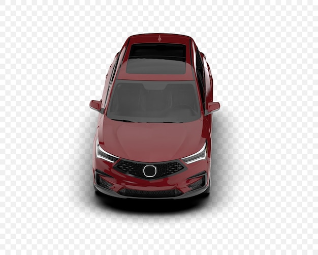 El coche de lujo rojo de arriba